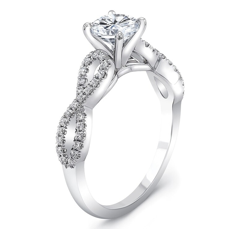 0.93 ctw Platinum Round Diamond Ring VS2/I
