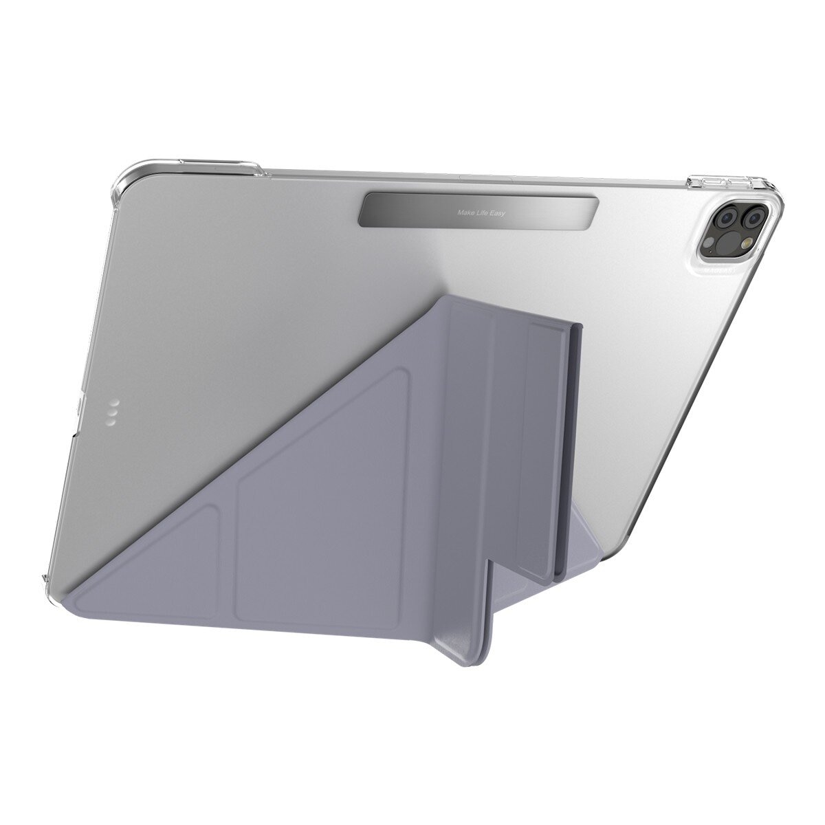MAGEASY Facet 全方位支架透明背蓋保護套 iPad Pro 12.9吋 2022 M2 - 2018 阿拉斯加藍