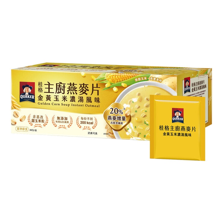 桂格 主廚燕麥片 金黃玉米濃湯風味 47公克 X 30包