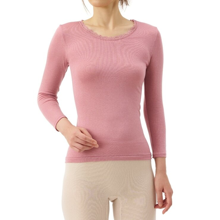 AS 肌膚之心 女長袖保暖內衣 紫色