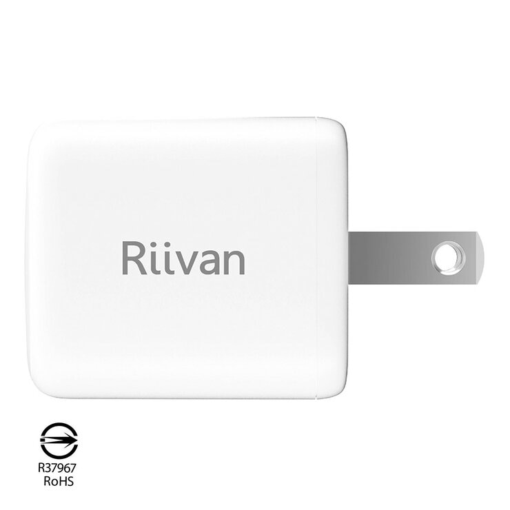 Riivan 45W GaN 氮化鎵迷你電源供應器2入組 白
