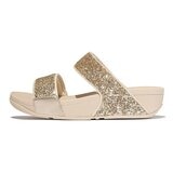 FitFlop 女雙寬帶拖鞋 金