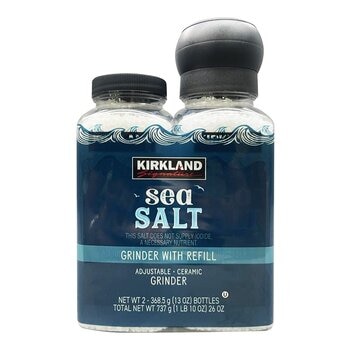 Kirkland Signature 科克蘭 研磨地中海海鹽及補充瓶 737公克