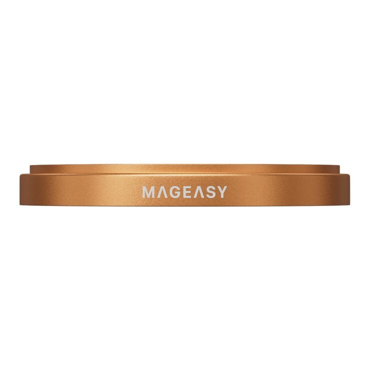 MAGEASY Bright M 不發黃軍規磁吸透明殼 iPhone 17 Pro Max(白磁圈) + 鏡頭保護貼Lenz(珊瑚) + Vetro 9H 鋼化玻璃保護膜