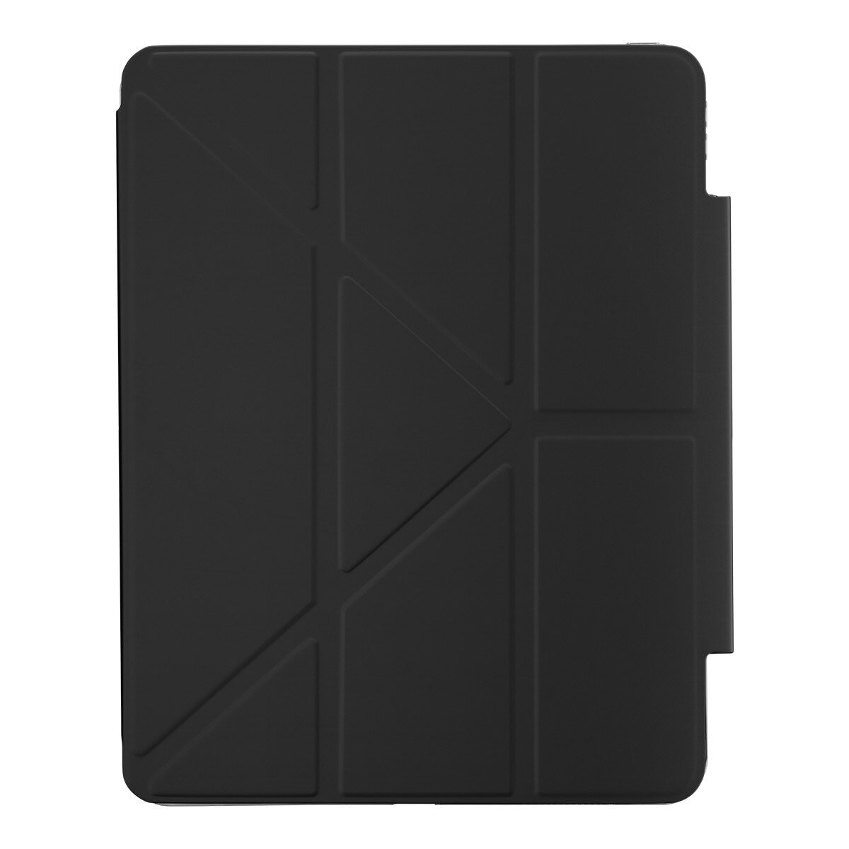 MAGEASY Facet 全方位支架透明背蓋保護套 (筆槽款) 適用於 2024 iPad Pro 13吋 黑