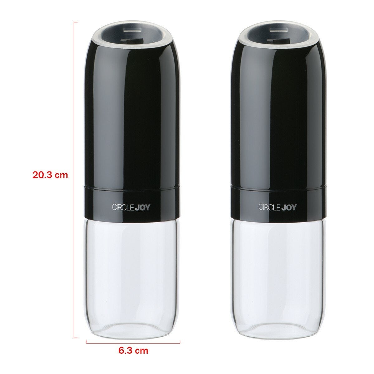 Circle Joy 不鏽鋼電動調味料研磨機 2件組 黑 Circle Joy 不鏽鋼電動調味料研磨機 2件組 黑