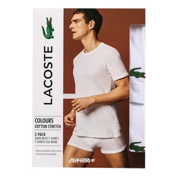 Lacoste 男短袖T恤兩件組 白 L Lacoste 男短袖T恤兩件組 白 L