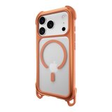 MAGEASY Odyssey Strap M 超軍規防摔掛繩手機殼 iPhone 17 Pro(珊瑚/魅力橘) + 鏡頭保護貼Lenz 鈦合金(午夜鈦) + Vetro 9H 鋼化玻璃保護膜