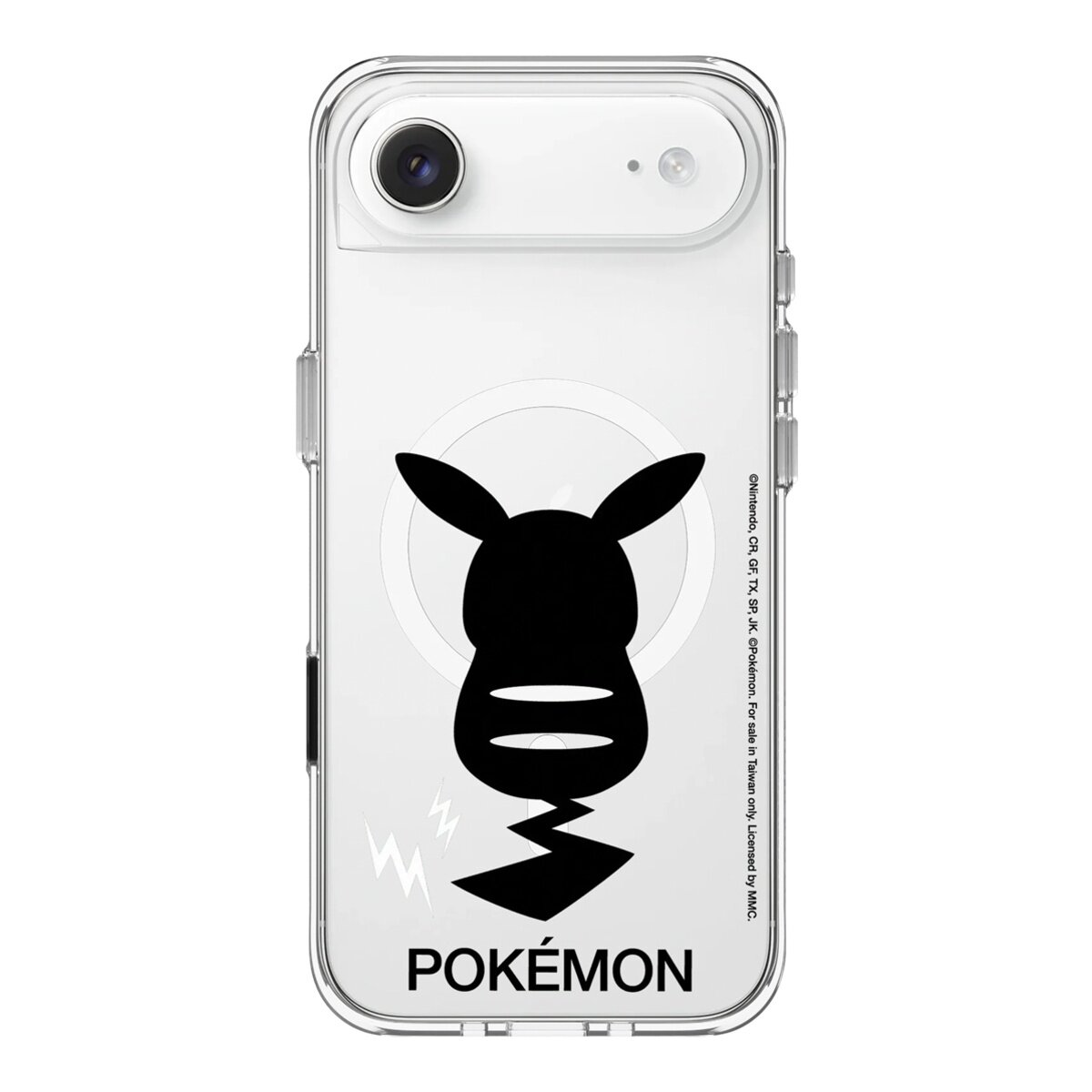Rhino Shield iPhone Air Clear (Kompatibel dengan MagSafe) Casing Drop Transparan Anti-Menguning Siluet Belakang Pokémon Pikachu + Pelindung Kaca Tempered Anti-Sinar Anti-Blu-ray 9H