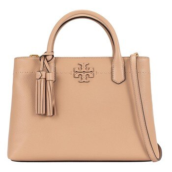 Tory Burch 流蘇掛飾收提包 粉駝色 Tory Burch 流蘇掛飾收提包 粉駝色