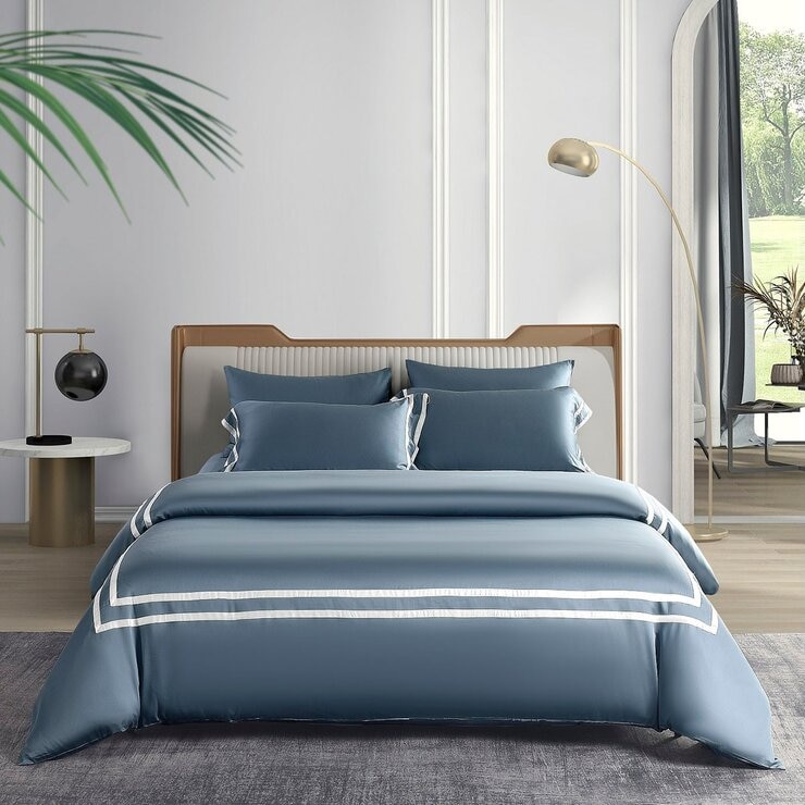 Don Home 萊賽爾素色雙人特大被套床包六件組 182公分 X 212公分