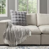 House & Home 絨毛方形抱枕 50公分 X 50公分 灰