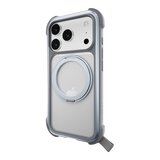 MAGEASY Odyssey Stand M 超軍規防摔磁吸支架手機殼 iPhone 17 Pro(迷霧) + 鏡頭保護貼Lenz(午夜) + Vetro 9H 鋼化玻璃保護膜