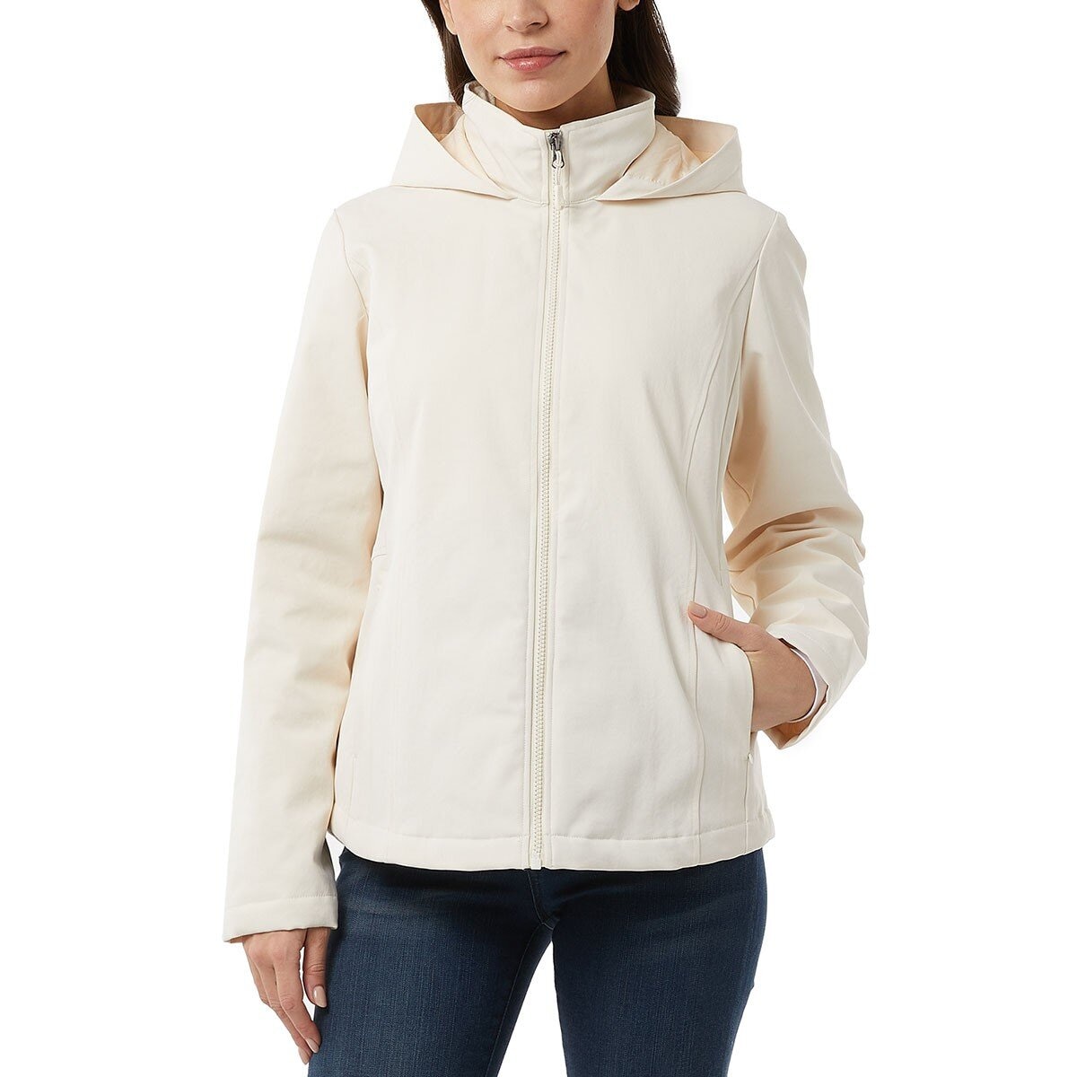 32 Degrees 女連帽羽絨外套 白