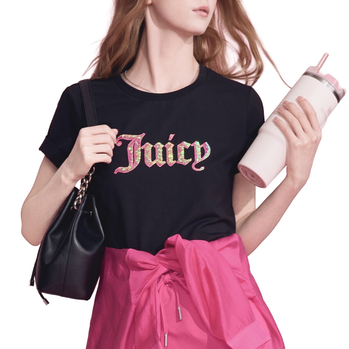Juicy Couture 女短袖上衣 黑