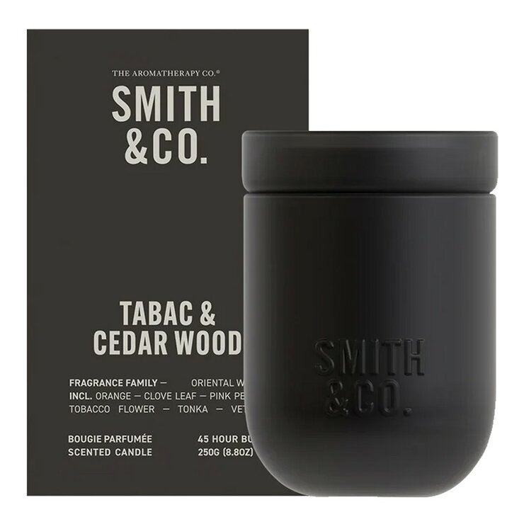 SMITH & CO. 香氛蠟燭 250公克 菸草與雪松木 SMITH & CO. 香氛蠟燭 250公克 菸草與雪松木