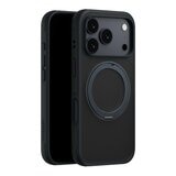 MAGEASY MagStand 360 M 磁吸旋轉支架防摔手機殼 iPhone 17 Pro(午夜) + 鏡頭保護貼Lenz 鈦合金 + Vetro 9H 鋼化玻璃保護膜