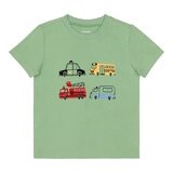 Pekkle 兒童圓領短袖上衣四件組 車車 4T