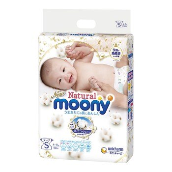 Natural Moony 日本頂級版紙尿褲 黏貼型 S 號 - 174片 Natural Moony 日本頂級版紙尿褲 黏貼型 S 號 - 174片