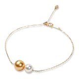 Tokyo Pearl 18K黃K金 7.0公釐 - 10公釐 Akoya & South Sea Golden 珍珠手環