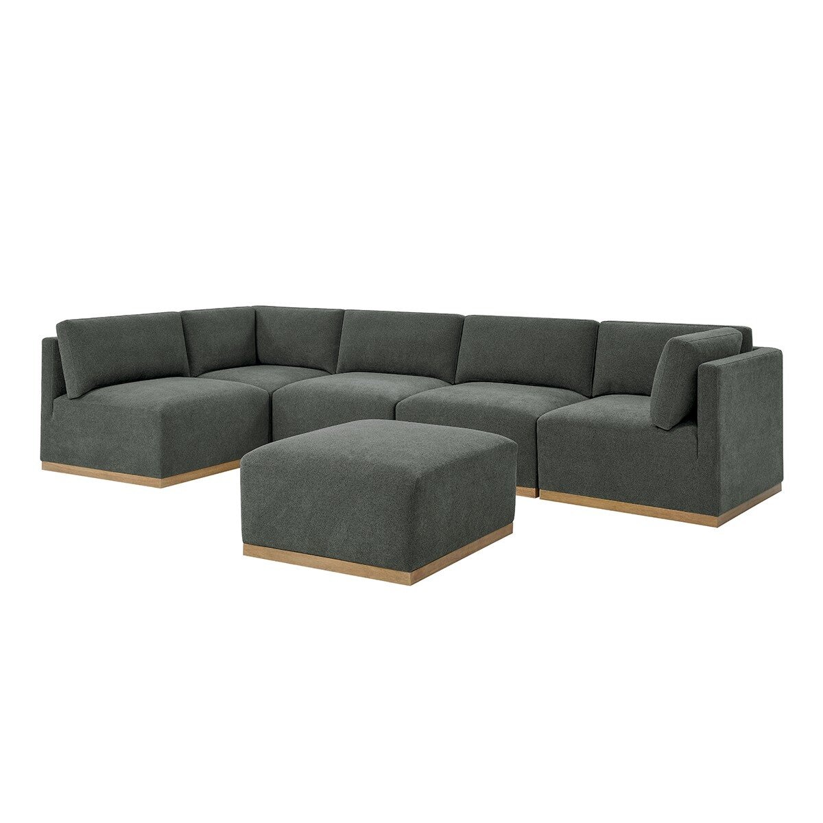 Henredon 布面模塊沙發六件組 灰色