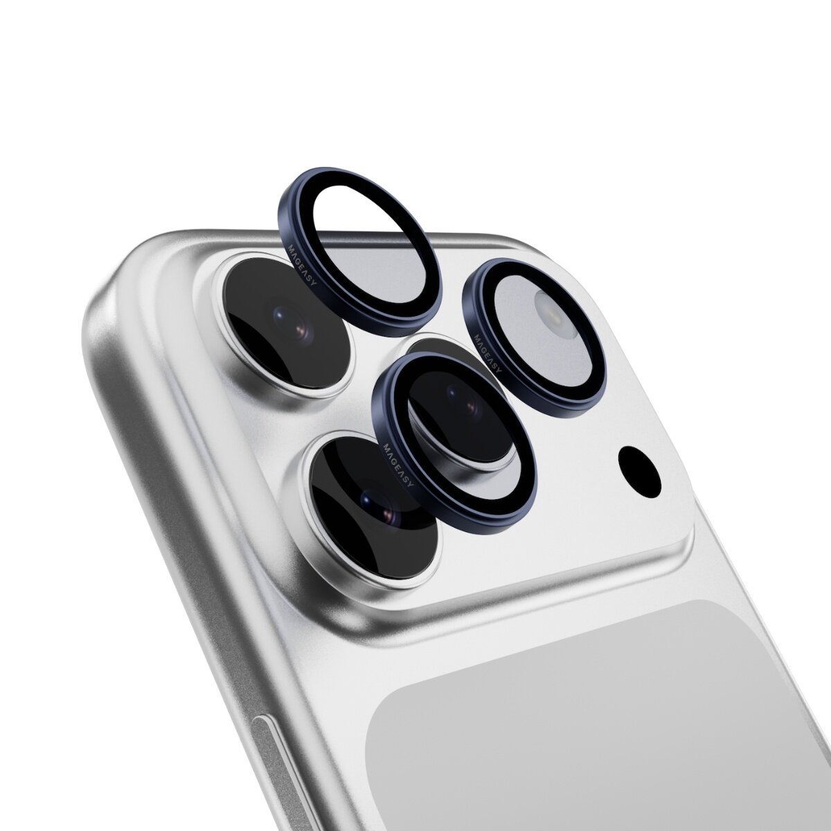 MAGEASY Odyssey Strap M 超軍規防摔掛繩手機殼 iPhone 17 Pro Max(迷霧/高冷灰) + 鏡頭保護貼Lenz(午夜) + Vetro 9H 鋼化玻璃保護膜