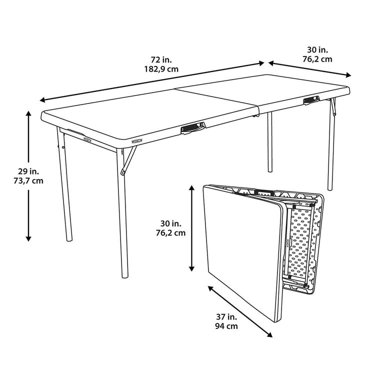 Lifetime 6呎折疊桌 2入