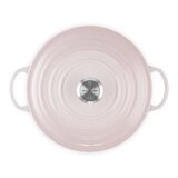 Le Creuset 琺瑯鑄鐵媽咪鍋 含鋼頭鍋蓋 28公分 貝殼粉