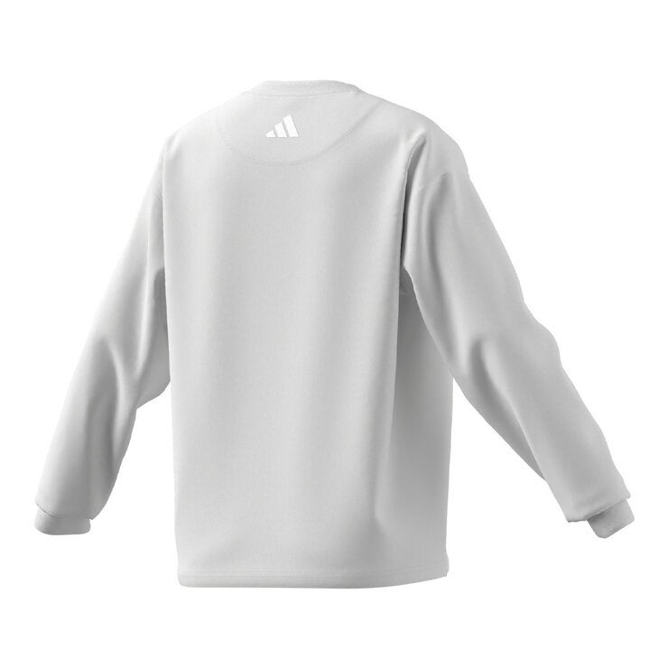 Adidas 女刺繡Logo長袖上衣 白 Adidas 女刺繡Logo長袖上衣 白