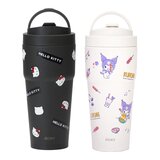 WOKY 沃廚 X 三麗鷗 渾圓杯鈦陶瓷保冷保溫杯 770毫升 X 2件組 Hello Kitty 經典黑 + 酷洛米 探索台灣味