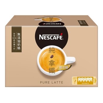 Nescafe雀巢咖啡二合一純拿鐵 18公克 X 80入 Nescafe雀巢咖啡二合一純拿鐵 18公克 X 80入