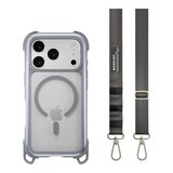 MAGEASY Odyssey Strap M 超軍規防摔掛繩手機殼 iPhone 17 Pro(迷霧/高冷灰) + 鏡頭保護貼Lenz 鈦合金(迷霧鈦) + Vetro 9H 鋼化玻璃保護膜
