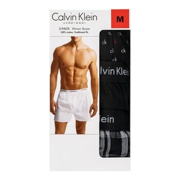 Calvin Klein 男純棉平口褲3入組 M