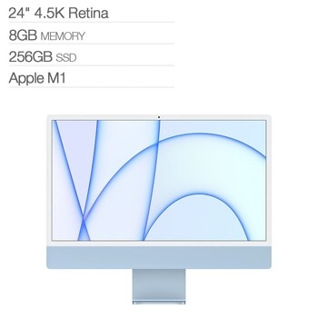 iMac 24吋 M1晶片 8 核心 CPU 7 核心 GPU 8GB 256GB