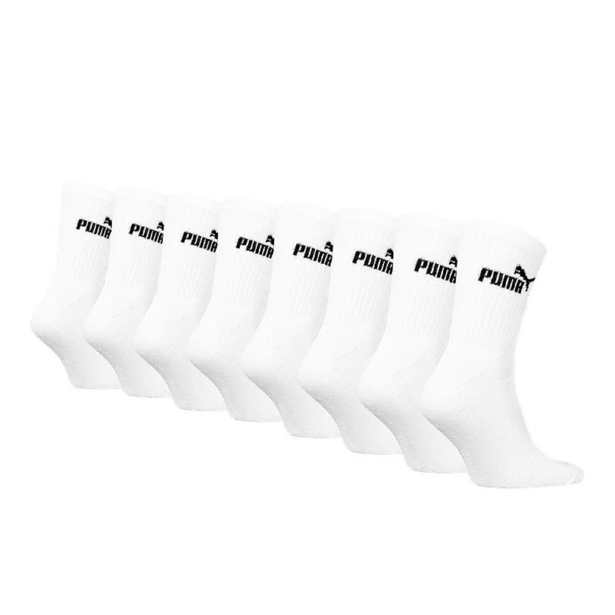 Puma 男性短襪 8入組 白色