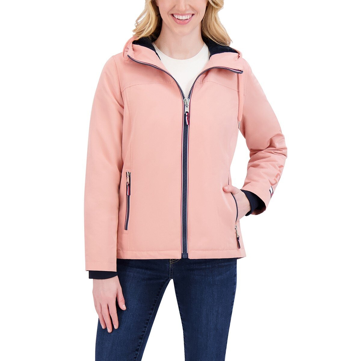 Tommy Hilfiger 女軟殼連帽外套 粉紅