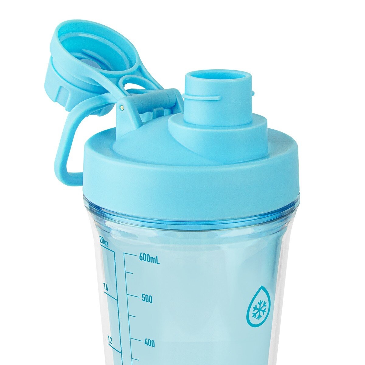 ThermoFlask 塑膠隨行搖搖杯 710毫升 X 2件組 藍+白