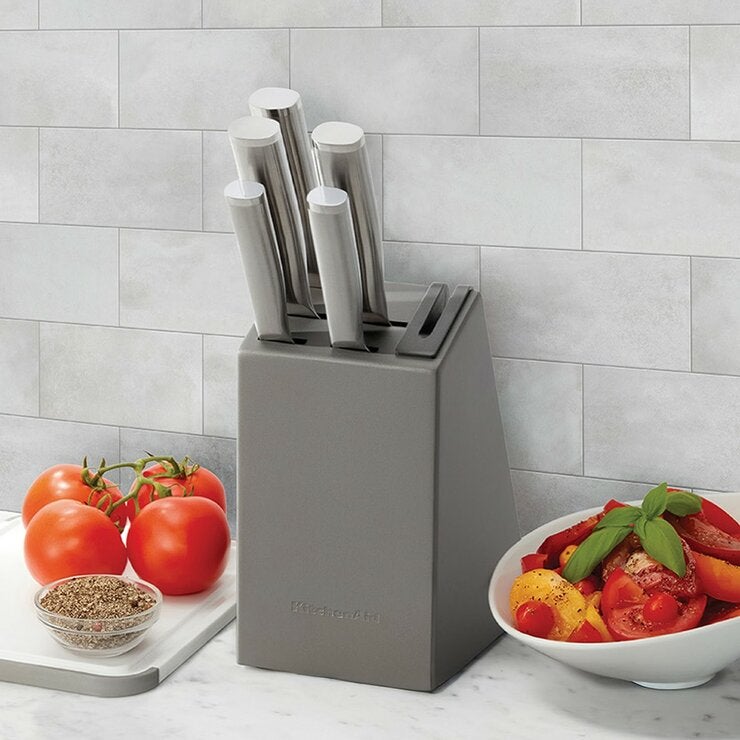 KitchenAid 不鏽鋼刀具含刀座 6件組 KitchenAid 不鏽鋼刀具含刀座 6件組