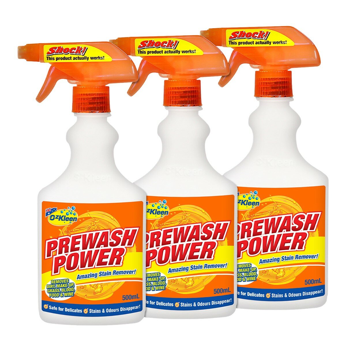 OzKleen 衣物預洗劑 500毫升 X 3入
