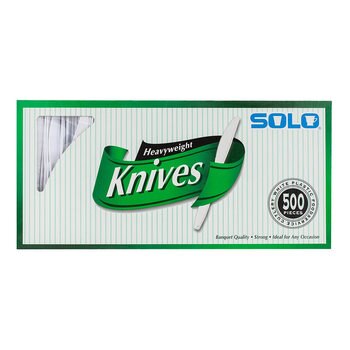 SOLO 白色塑膠刀子 500入 SOLO 白色塑膠刀子 500入