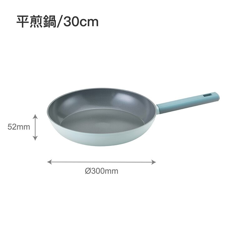 樂扣樂扣 ECO BLUE 鍛造陶瓷不沾鍋 2件組 30公分平煎鍋+28公分炒鍋
