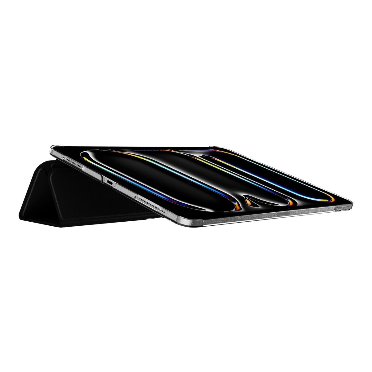 MAGEASY Facet 全方位支架透明背蓋保護套 2024 iPad Pro 13吋 黑