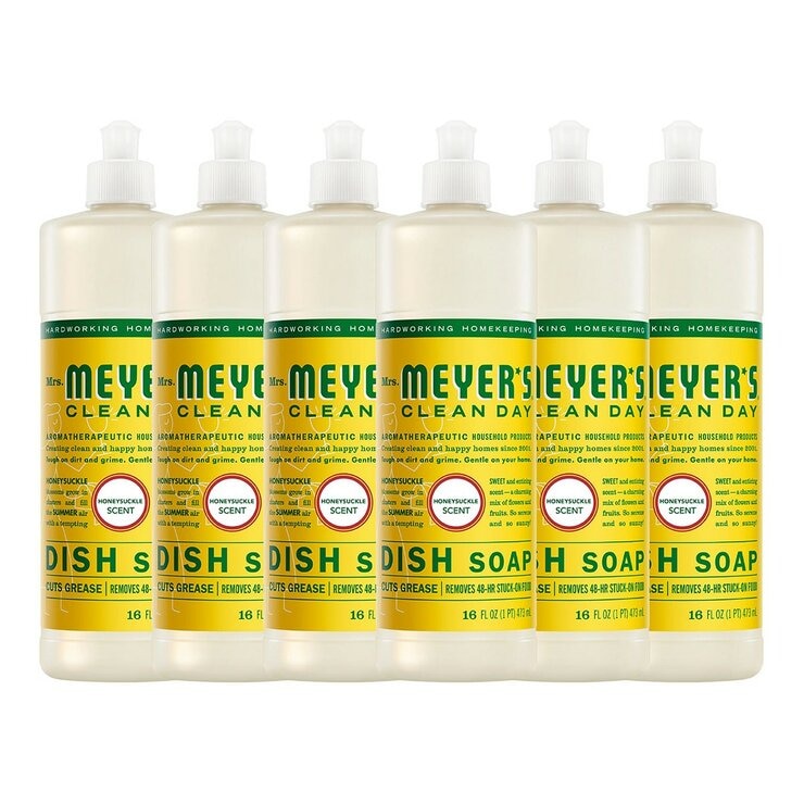 Mrs. Meyer's Clean Day 梅耶夫人香氛洗碗精 金銀花 473毫升 X 6入 Mrs. Meyer's Clean Day 梅耶夫人香氛洗碗精 金銀花 473毫升 X 6入