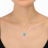 0.1克拉 海藍寶石鑽石項鍊 VS2/I 0.1克拉 海藍寶石鑽石項鍊 VS2/I