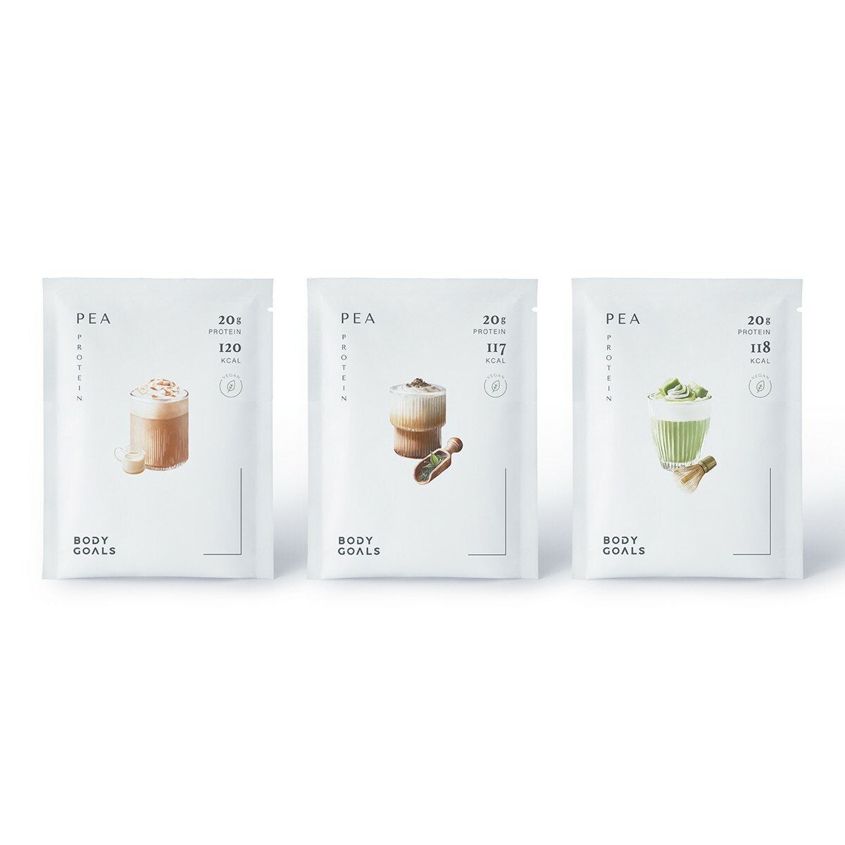 Body Goals 全素多效豌豆蛋白飲組合 31公克 X 30入 (馥郁奶茶/靜岡抹茶/觀音拿鐵) Body Goals 全素多效豌豆蛋白飲組合 31公克 X 30入 (馥郁奶茶/靜岡抹茶/觀音拿鐵)