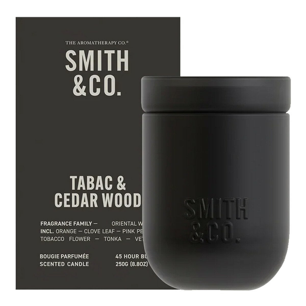 SMITH & CO. 香氛蠟燭 250公克 菸草與雪松木 SMITH & CO. 香氛蠟燭 250公克 菸草與雪松木