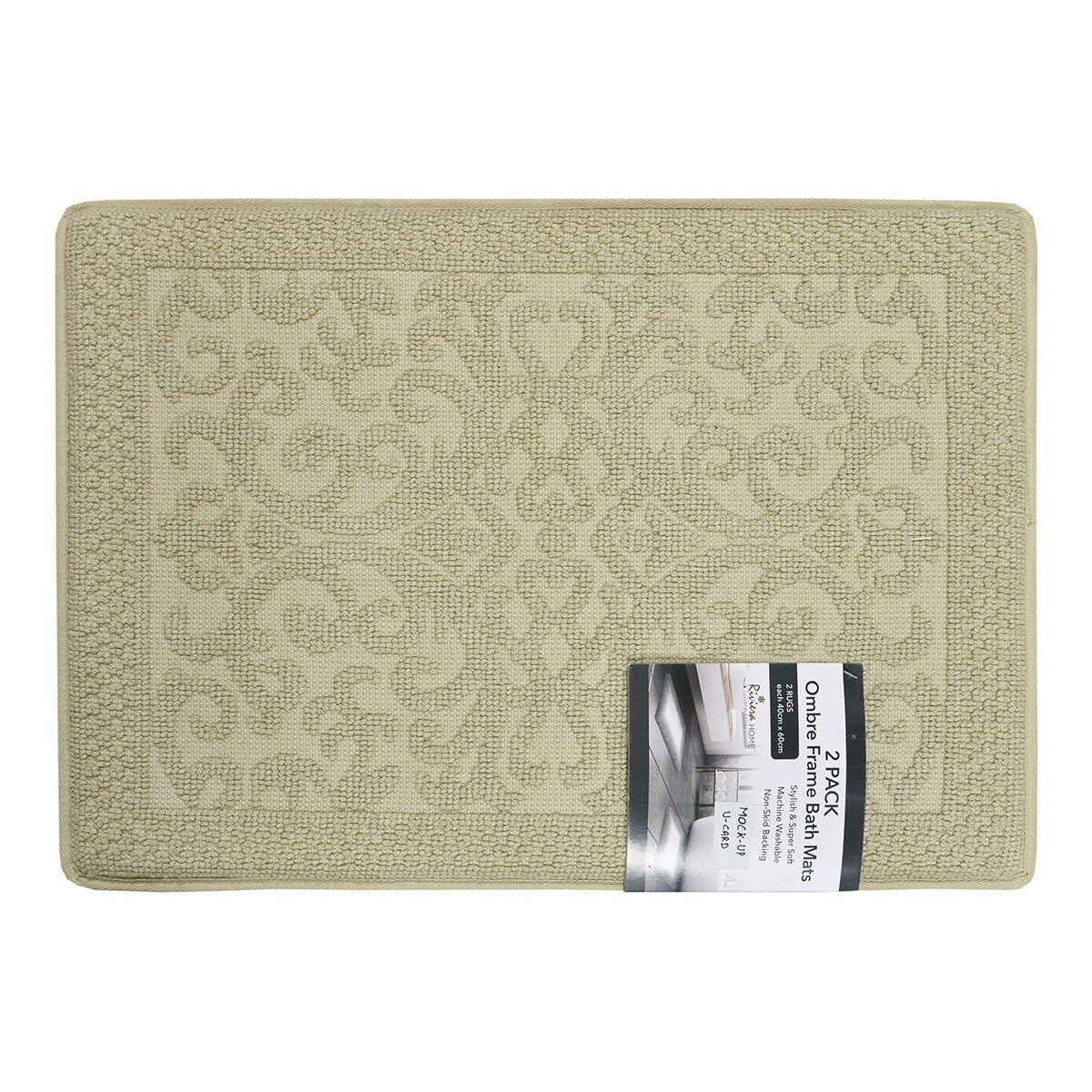 Riviera Home 浴室地墊 2入 40公分 X 60公分 綠