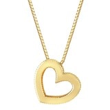 14K黃K金心型項鍊