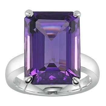 10.85克拉紫水晶18K白K金戒指 10.85克拉紫水晶18K白K金戒指