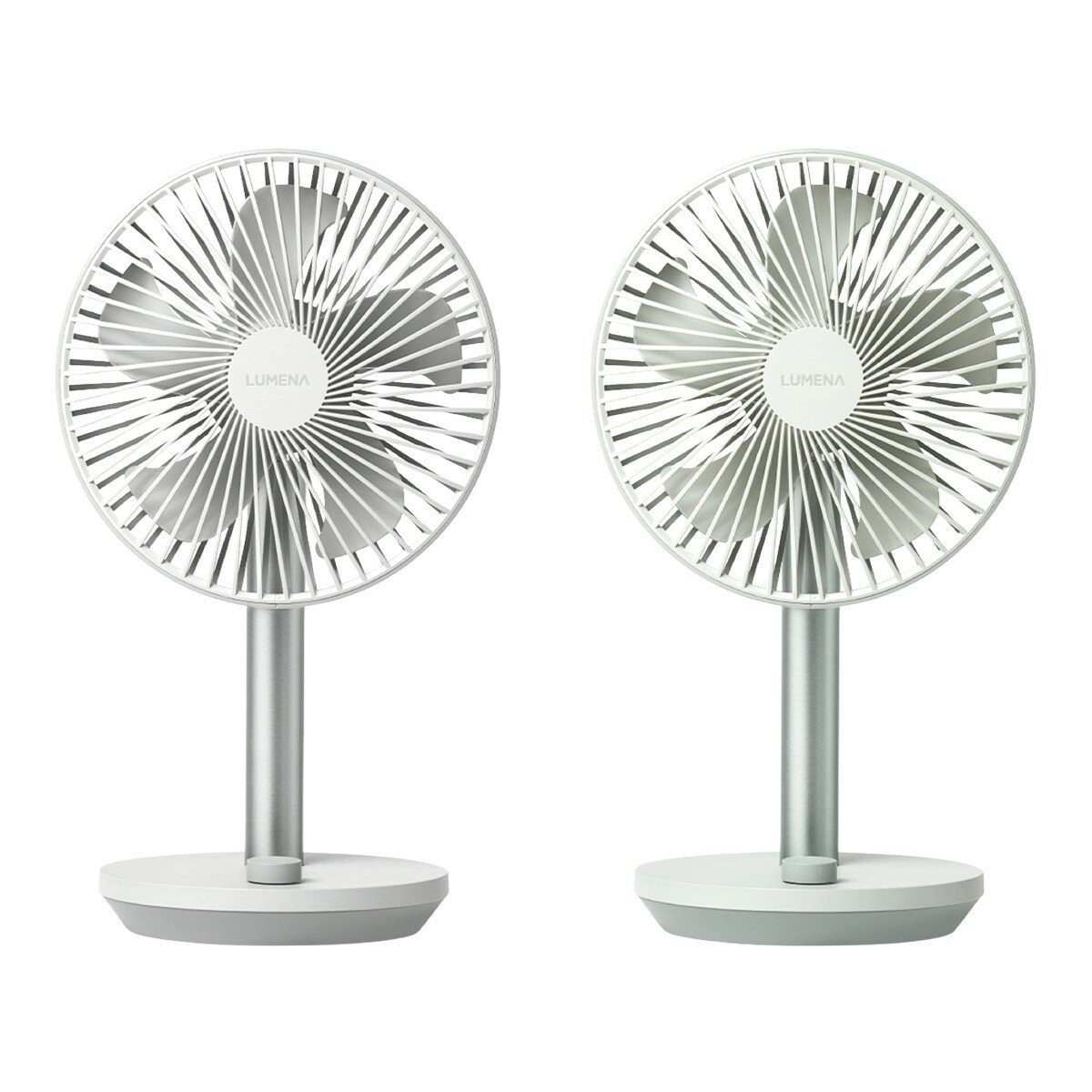 LUMENA FAN STAND4 桌上型擺頭隨行風扇 2件組
